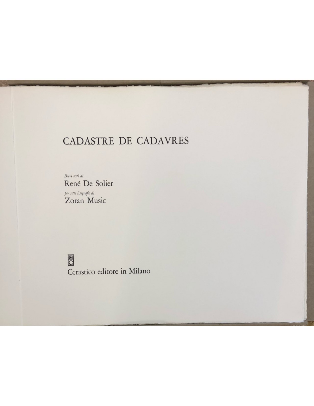 Cadastre de Cadavres - Zoran Mušič/Rene De Solier 4